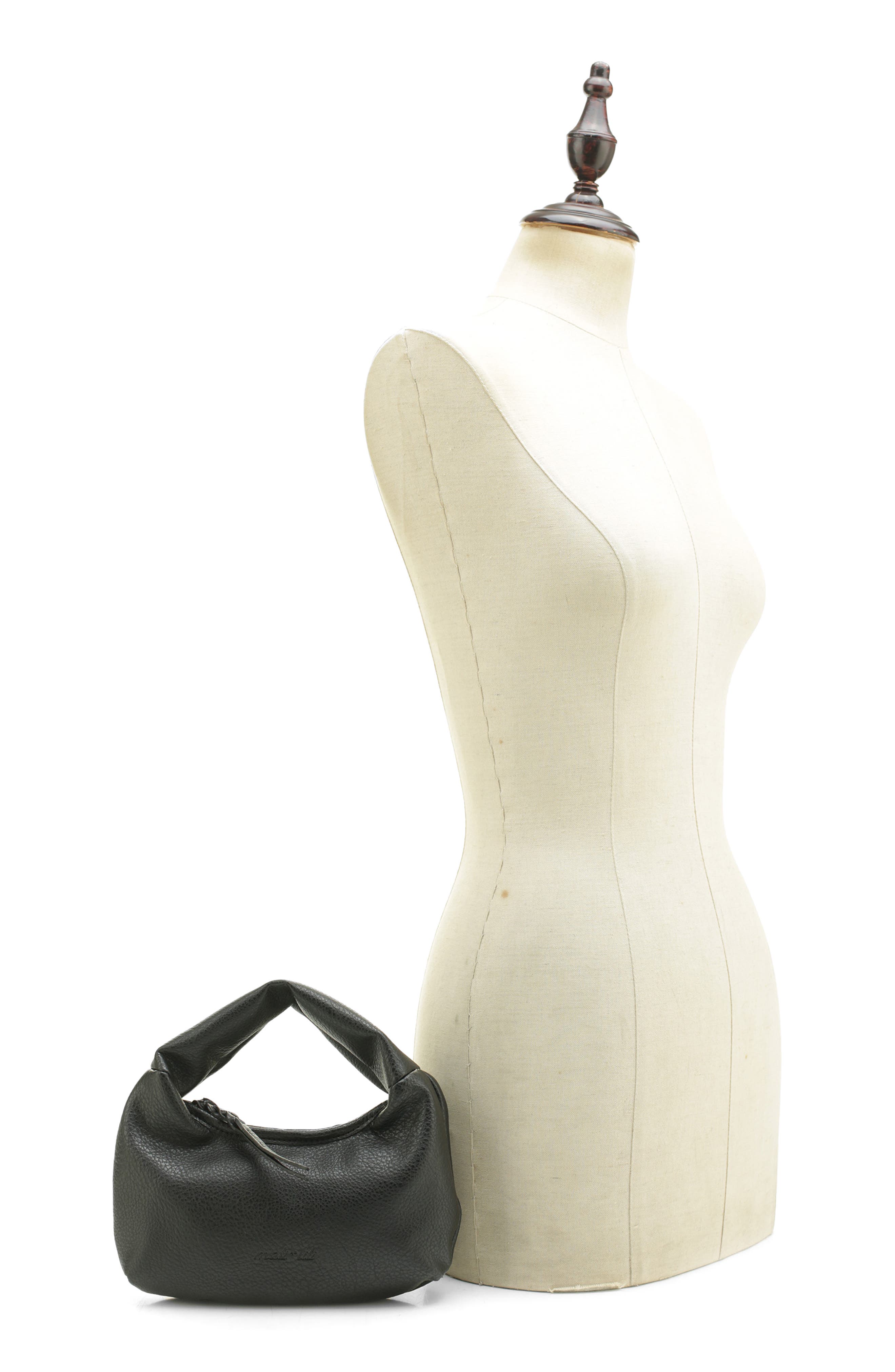 Mali + Lili Alina Vegan Leather Croissant Handbag, Alternate, color, 