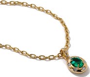 Mark Henry Aurum Oval 18K Gold Emerald Pendant Necklace