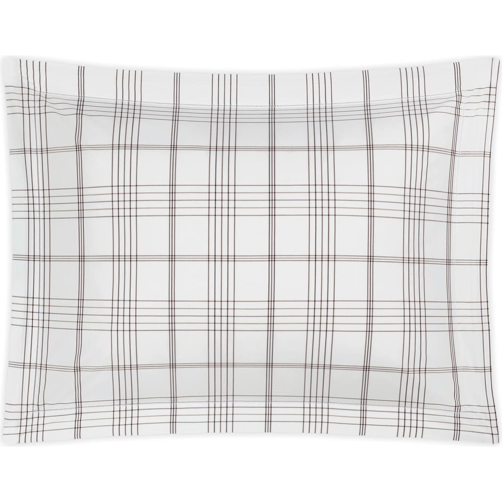 Matouk August Plaid Pillow Sham In White