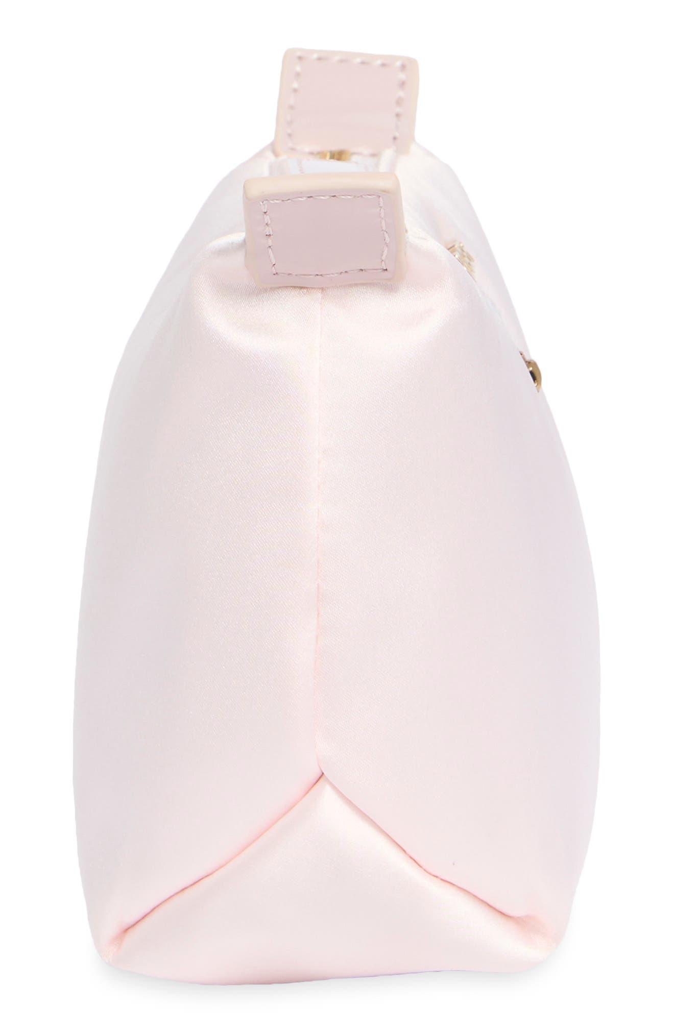 Portobello Satin Cosmetic Pouch, Alternate, color, PALE PINK