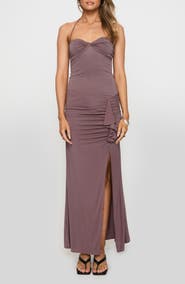 Princess Polly Destinations Halter Maxi Cocktail Dress