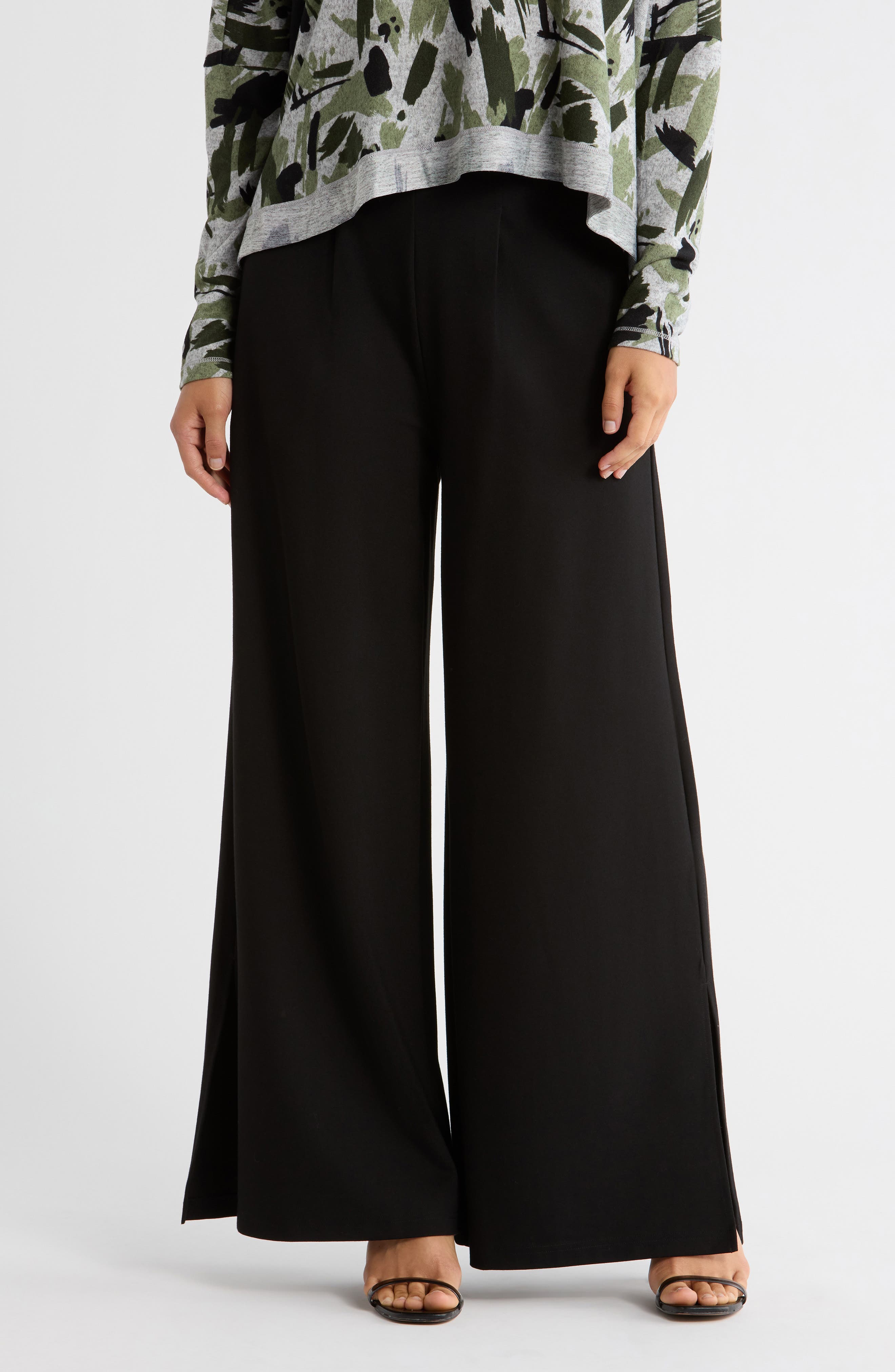 PATRIZIA LUCA Side Pocket Wide Leg Pants
