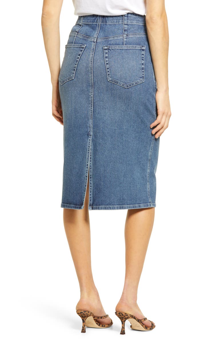 AG Selina Yoke Detail Denim Skirt, Alternate, color,