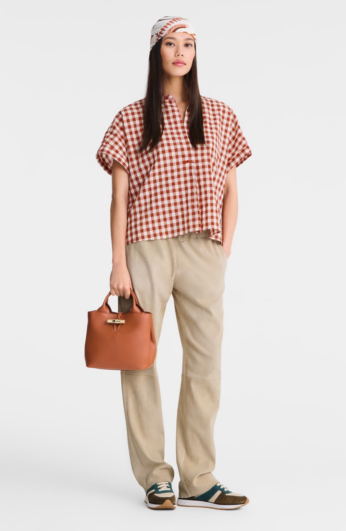 Longchamp Small Le Roseau Leather Tote, Alternate, color, 