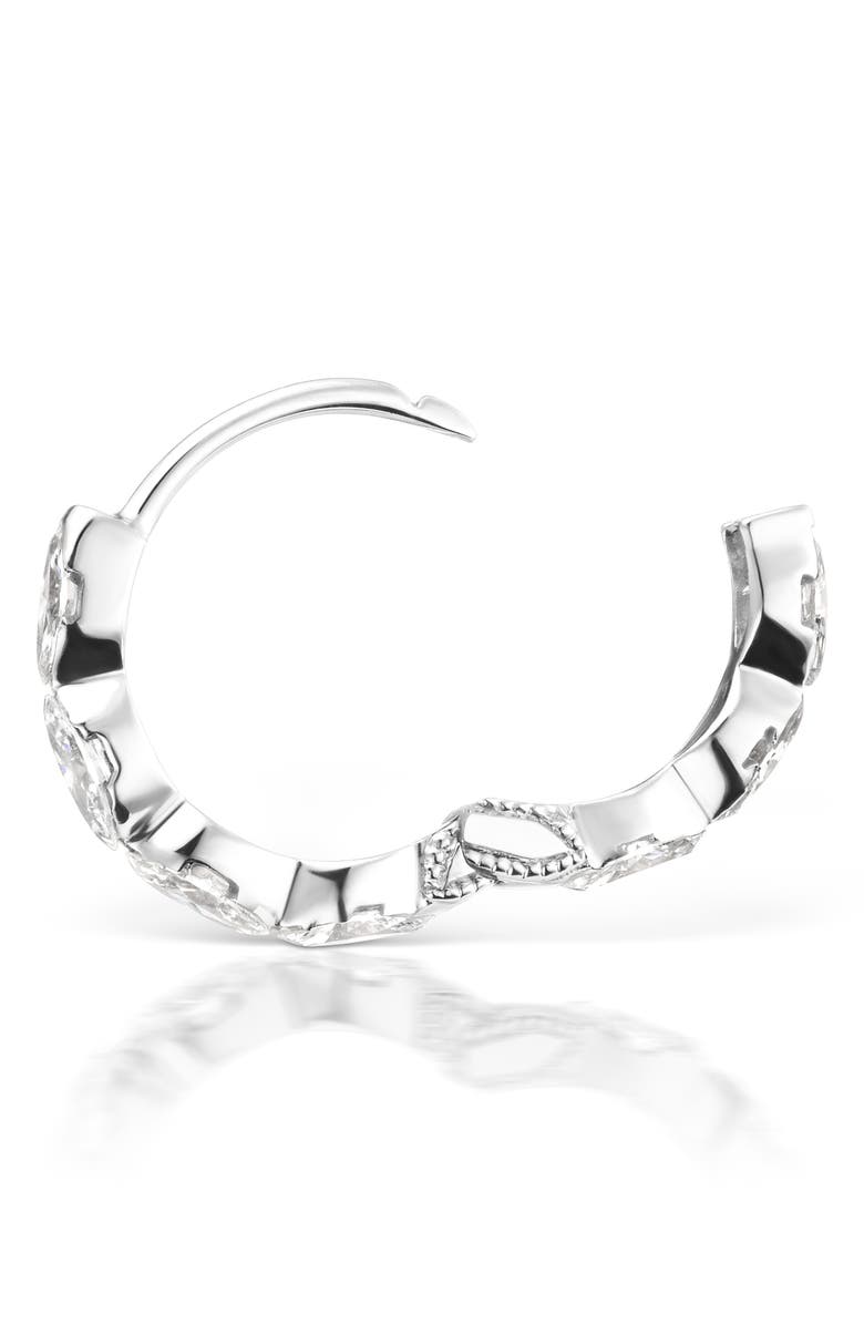 MARIA TASH Single Diamond Marquise Eternity Hoop Earring, Alternate, color, White Gold