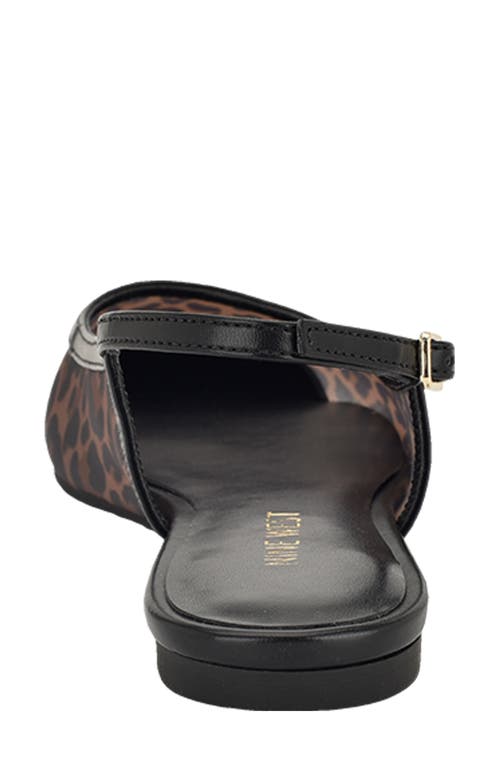 Nine West Brin Mesh Slingback Flat In Animal Print