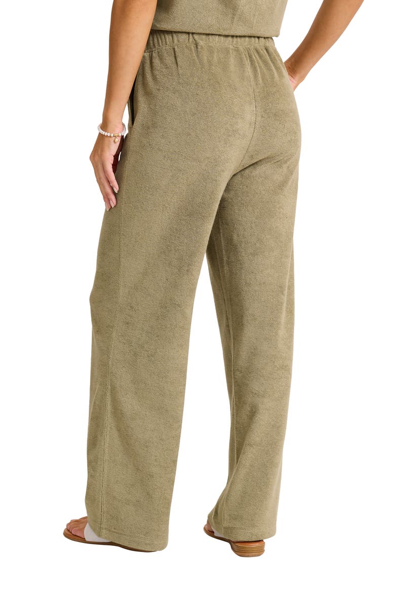 Suncoast Loop Terrry Wide Leg Pants, Alternate, color, SEA CLAY