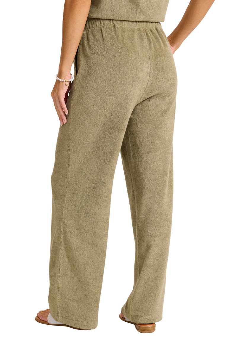 Tommy Bahama Suncoast Loop Terrry Wide Leg Pants, Alternate, color, Sea Clay