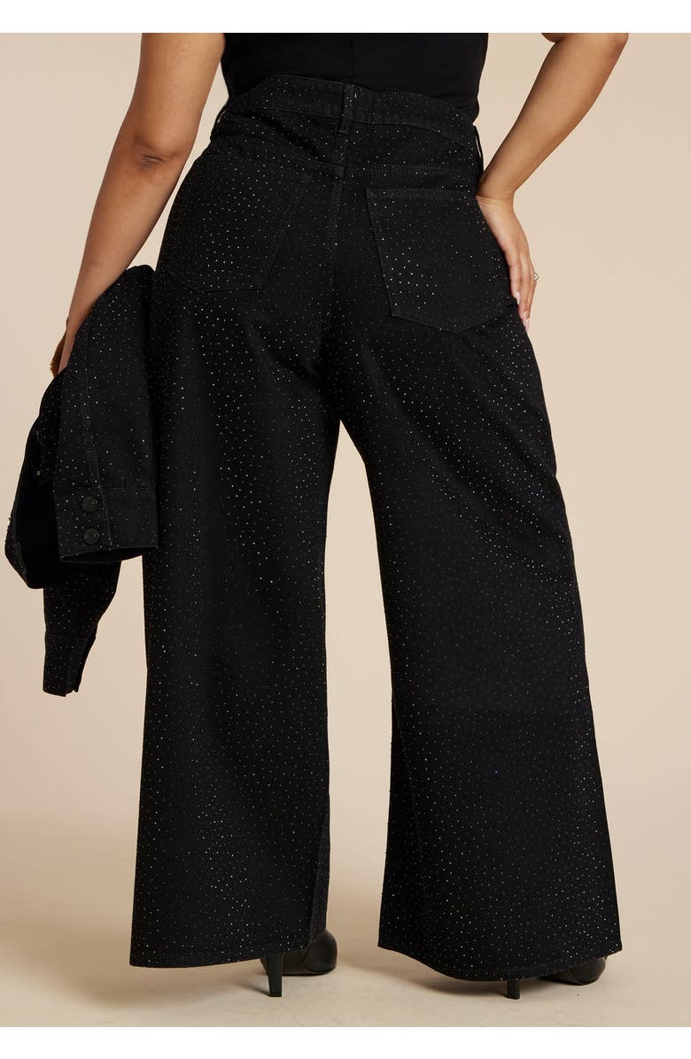 ELOQUII Embellished Rhinestone Jeans, Alternate, color,