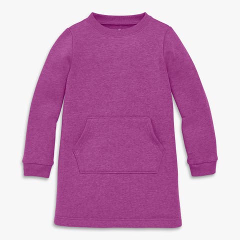 Kids Cozy Fleece Sweatshirt Dress (Toddler, Little Kid, Big Kid)