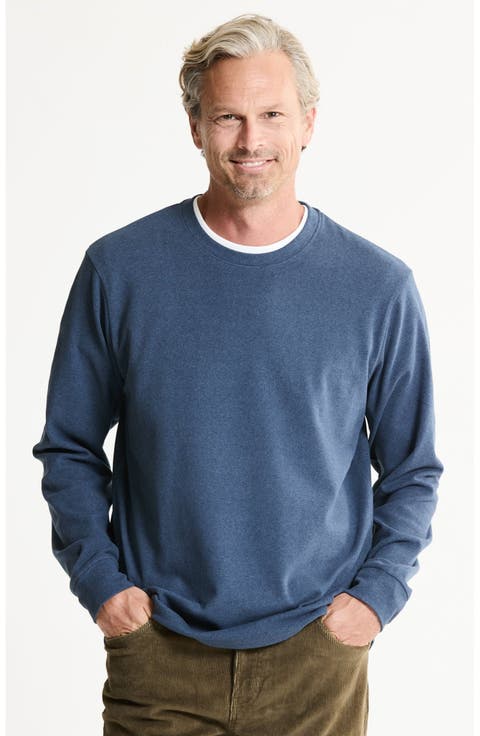 Ultra Soft Heather Knit Crewneck Sweatshirt