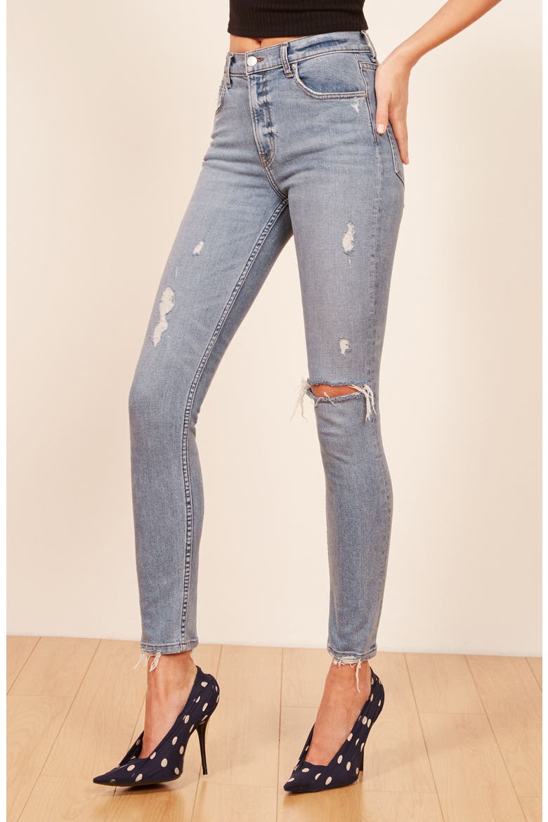 High & Skinny Jeans, Alternate, color, MAUI