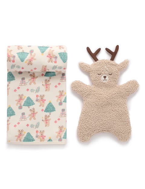 Christmas Stretch Blanket & Lovey Toy