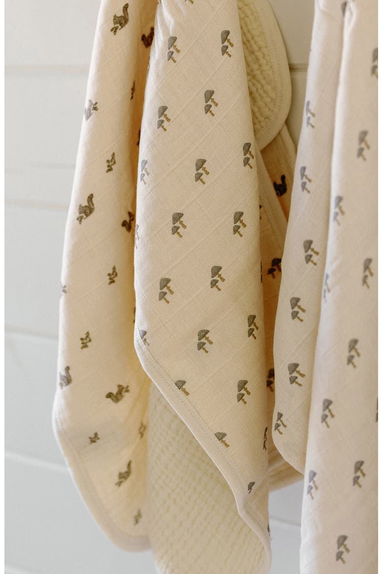 Assorted 2-Pack Organic Cotton Muslin Bibs, Alternate, color, MUSHROOMS/SQUIRRELS