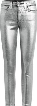 Joe's Jeans The Luna Metallic Lacquer High Waist Ankle Straight Leg Jeans