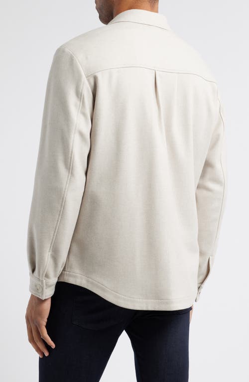 Hugo Boss Boss Carper Recycled Wool Blend Overshirt In Open White