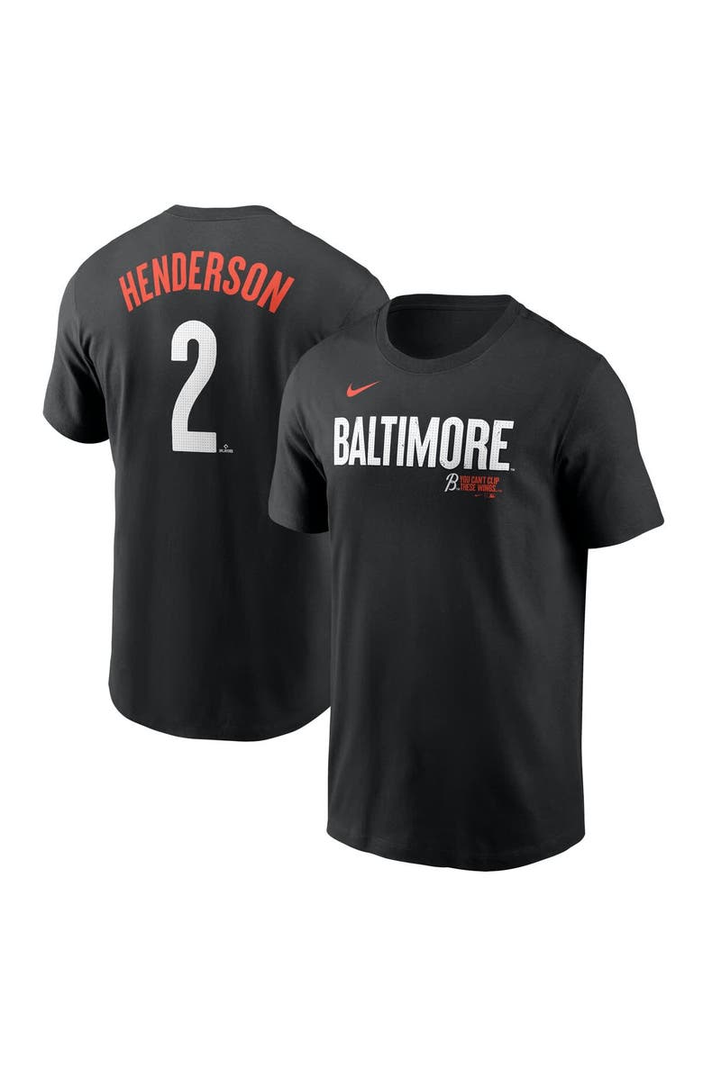 Nike Men's Nike Gunnar Henderson Black Baltimore Orioles Fuse City Connect Name & Number T-Shirt, Alternate, color, Black