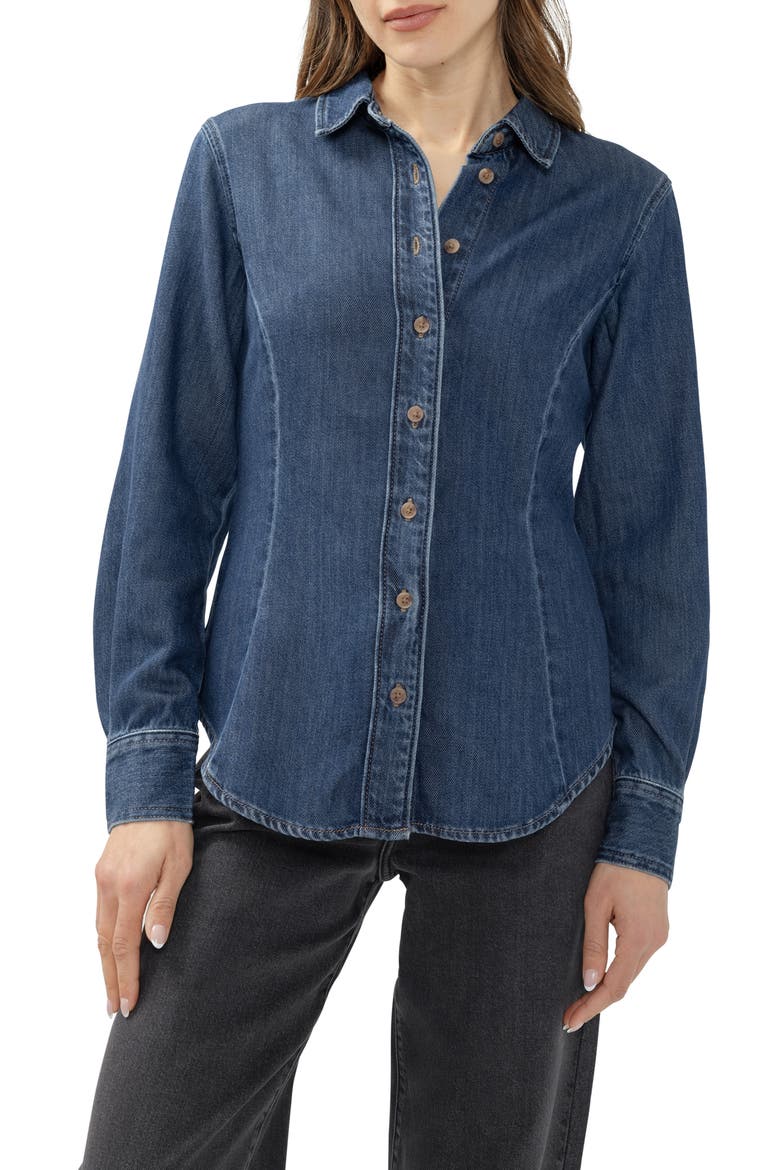 Angie Denim Shirt, Main, color, ISLINGTON