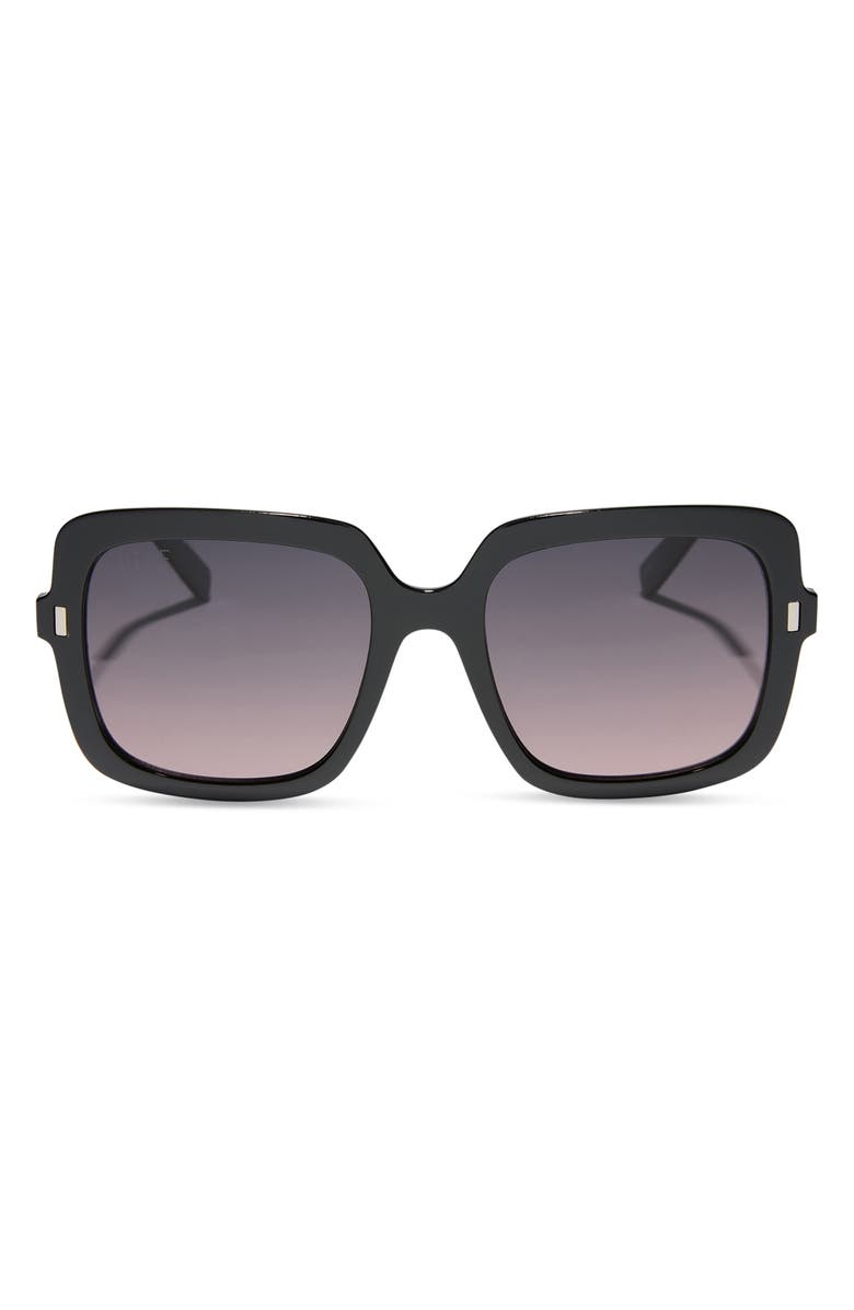 DIFF 54mm Square Sunglasses, Main, color, Black Iris