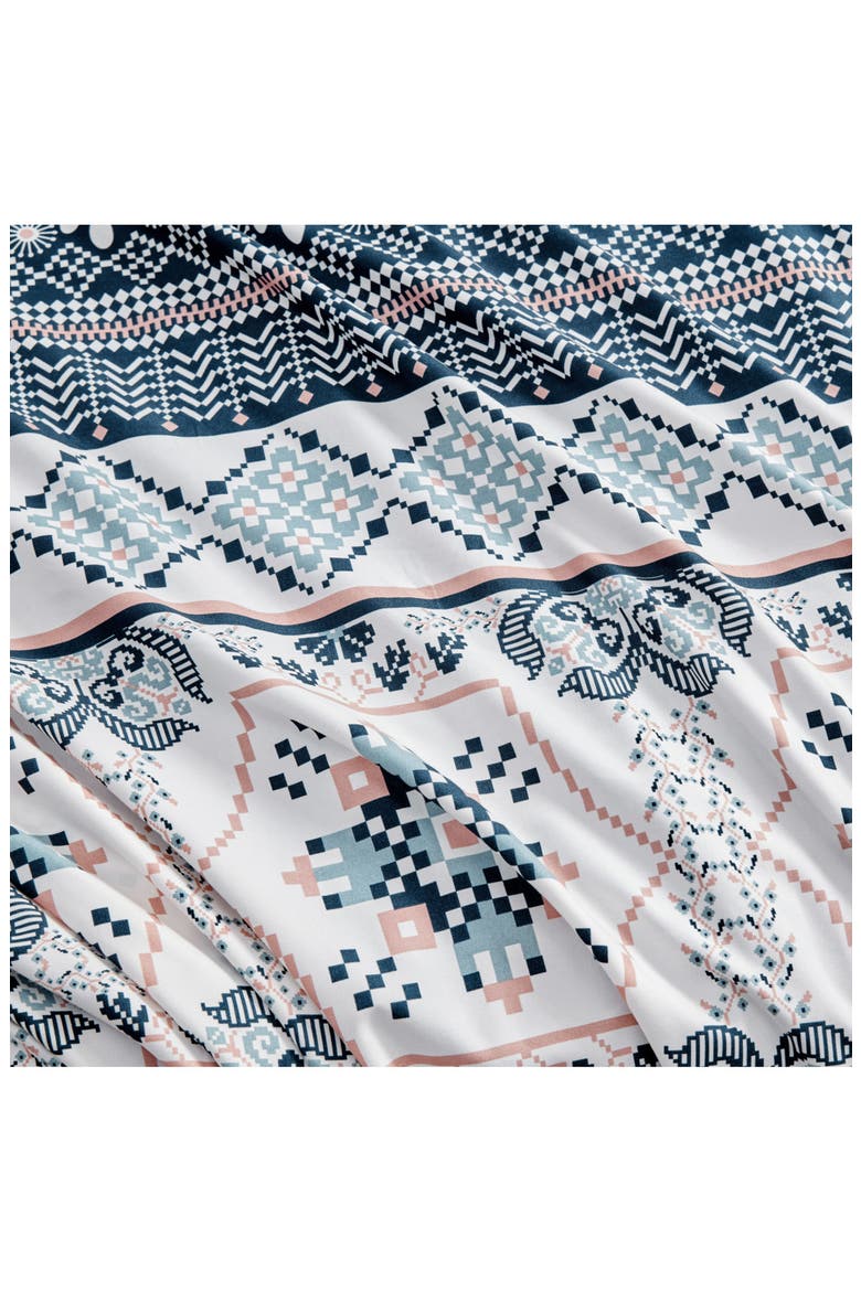 Paisley Print Comforter Set, Alternate, color, NAVY/ IVORY/ GREEN