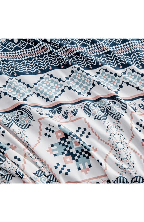 Jessica Simpson Paisley Print Comforter Set In Navy/ivory/green