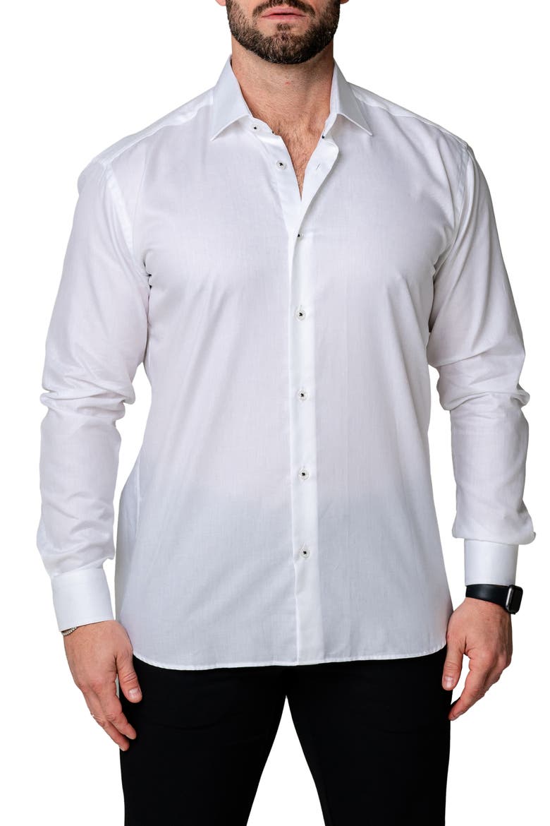 Classic Cotton Button-Up Shirt, Main, color, WHITE