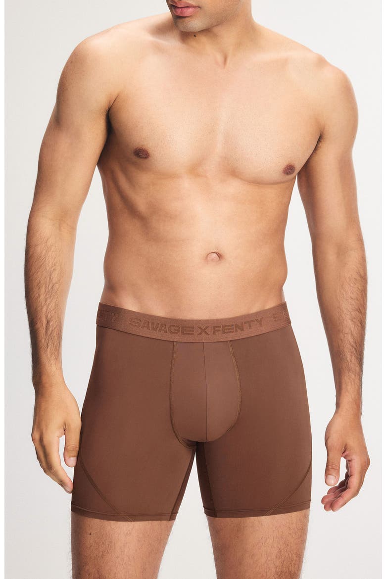 Flex Performance Boxer Briefs, Main, color, SEMISWEET BROWN