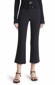 Vince Pintuck Crop Flare Cotton Blend Pants