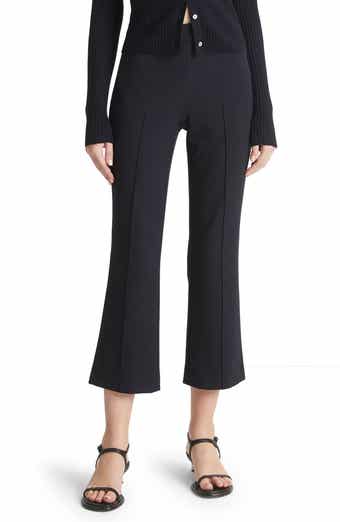 Vince Pintuck Crop Flare Cotton Blend Pants