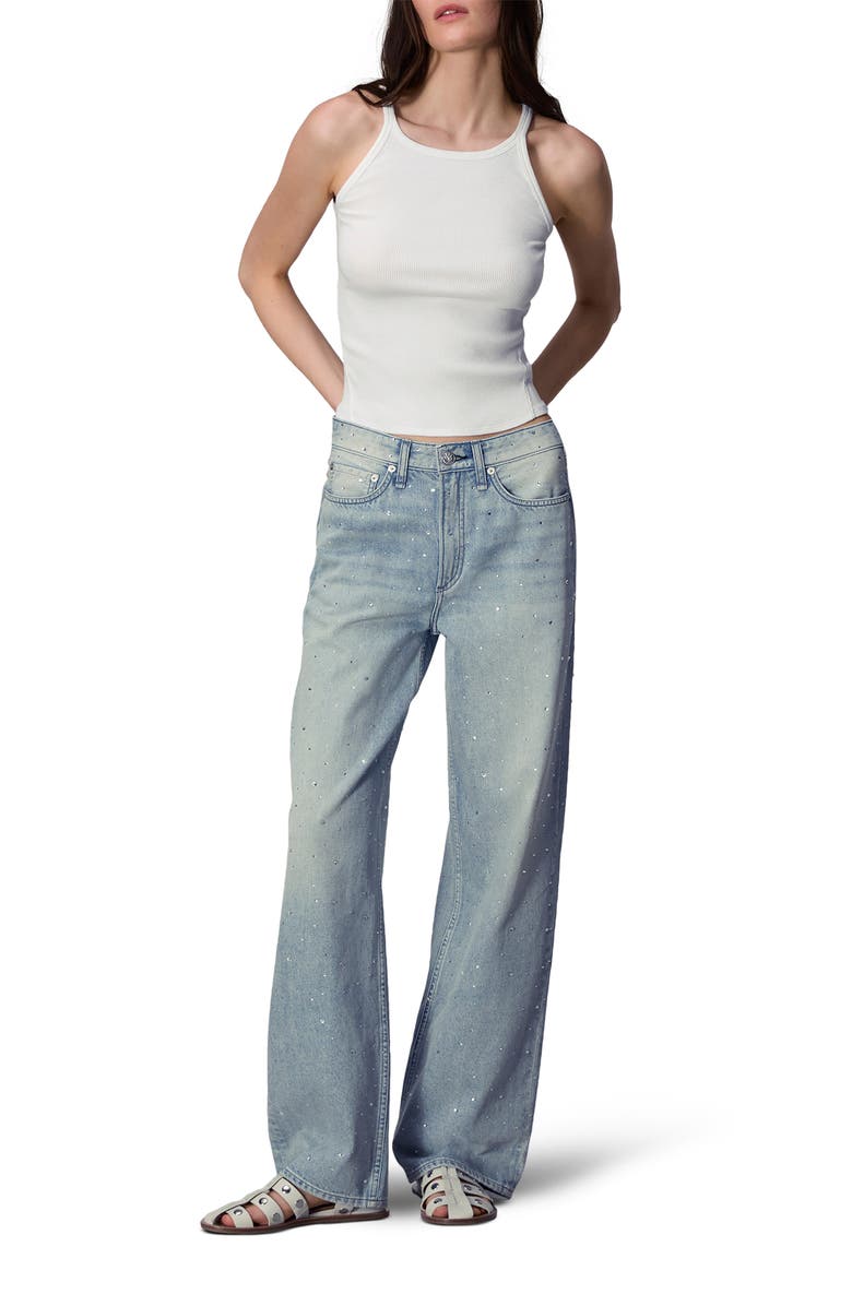 rag & bone The Essential Rib Long String Tank, Alternate, color, White