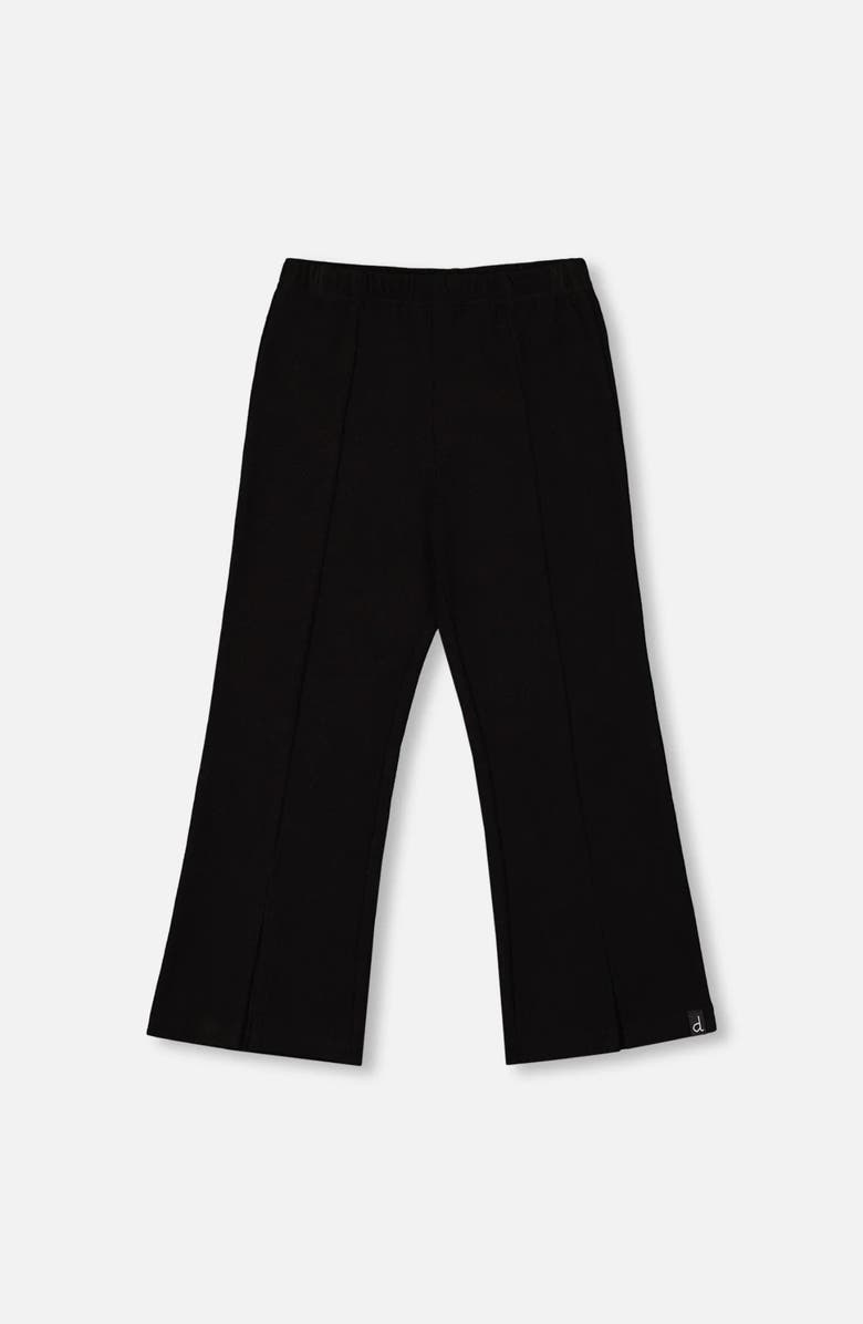 Deux par Deux Ribbed Leggings Bootleg with Slit, Main, color, Black