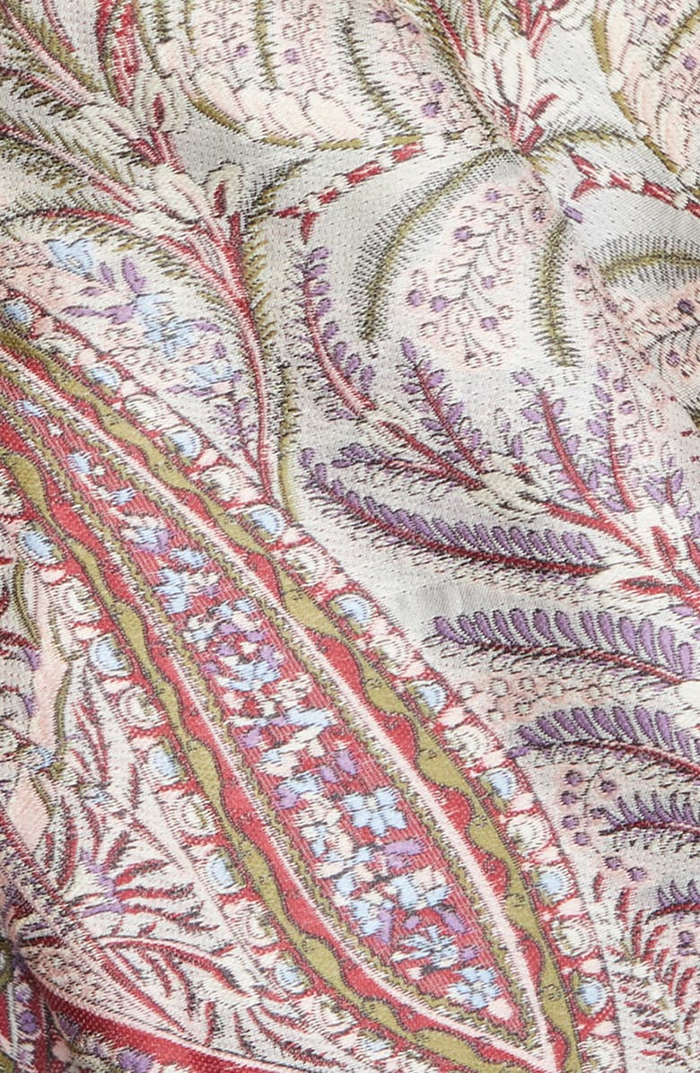 Etro Tosca Paisley Silk Blend Scarf, Alternate, color, Print On White Base