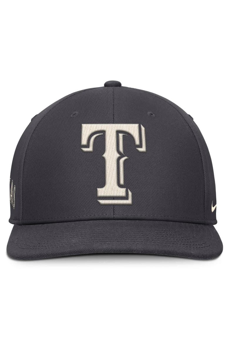 Nike Men's Nike Anthracite Texas Rangers Statement Pro Snapback Hat, Alternate, color, Anthracite
