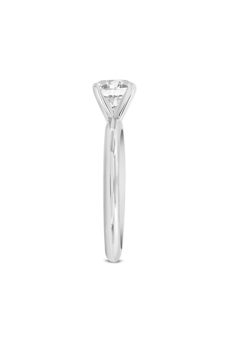 Sabine 14K White Gold Round Cut Lab Grown Diamond Solitaire Engagement Ring - 2 Ct, Alternate, color, 14K White Gold