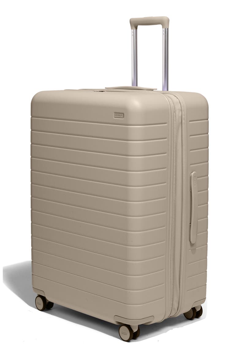 The Large Flex Polycarbonate Hardside Checked Suitcase, Alternate, color, DUNE TAUPE