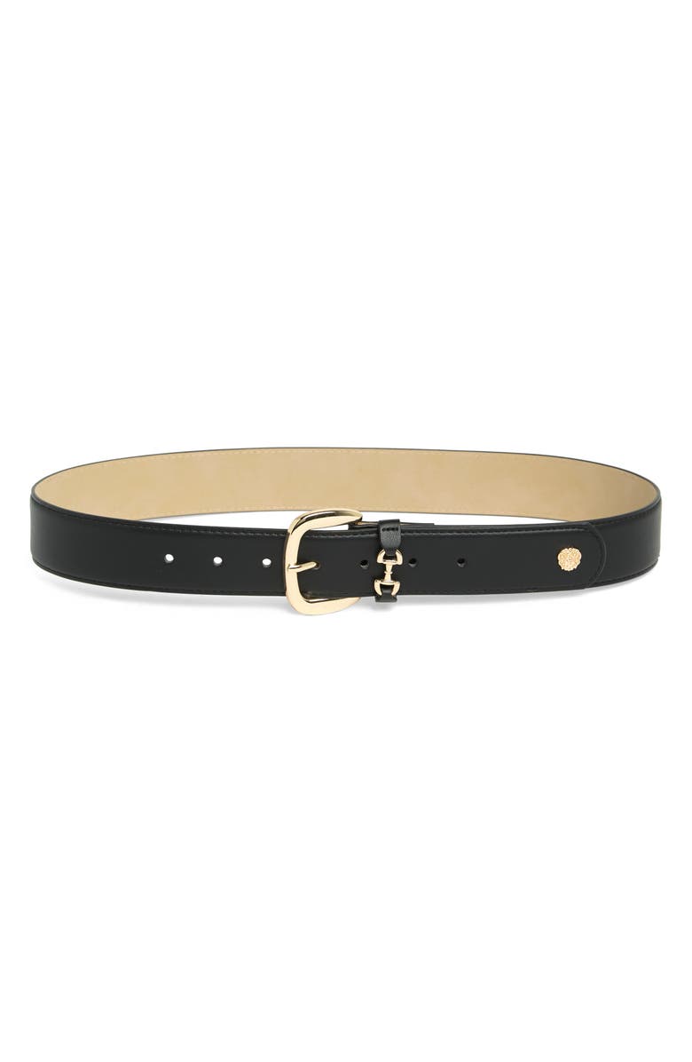 Vince Camuto Horsebit Belt, Main, color, Black Gold