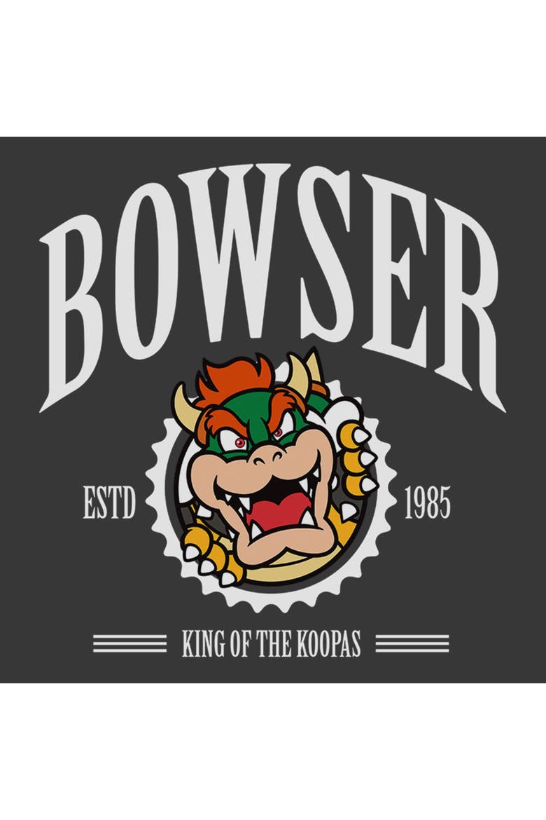 Boy's Nintendo Bowser King of the Koopas 1985  Graphic T-Shirt, Alternate, color, Dark Heather