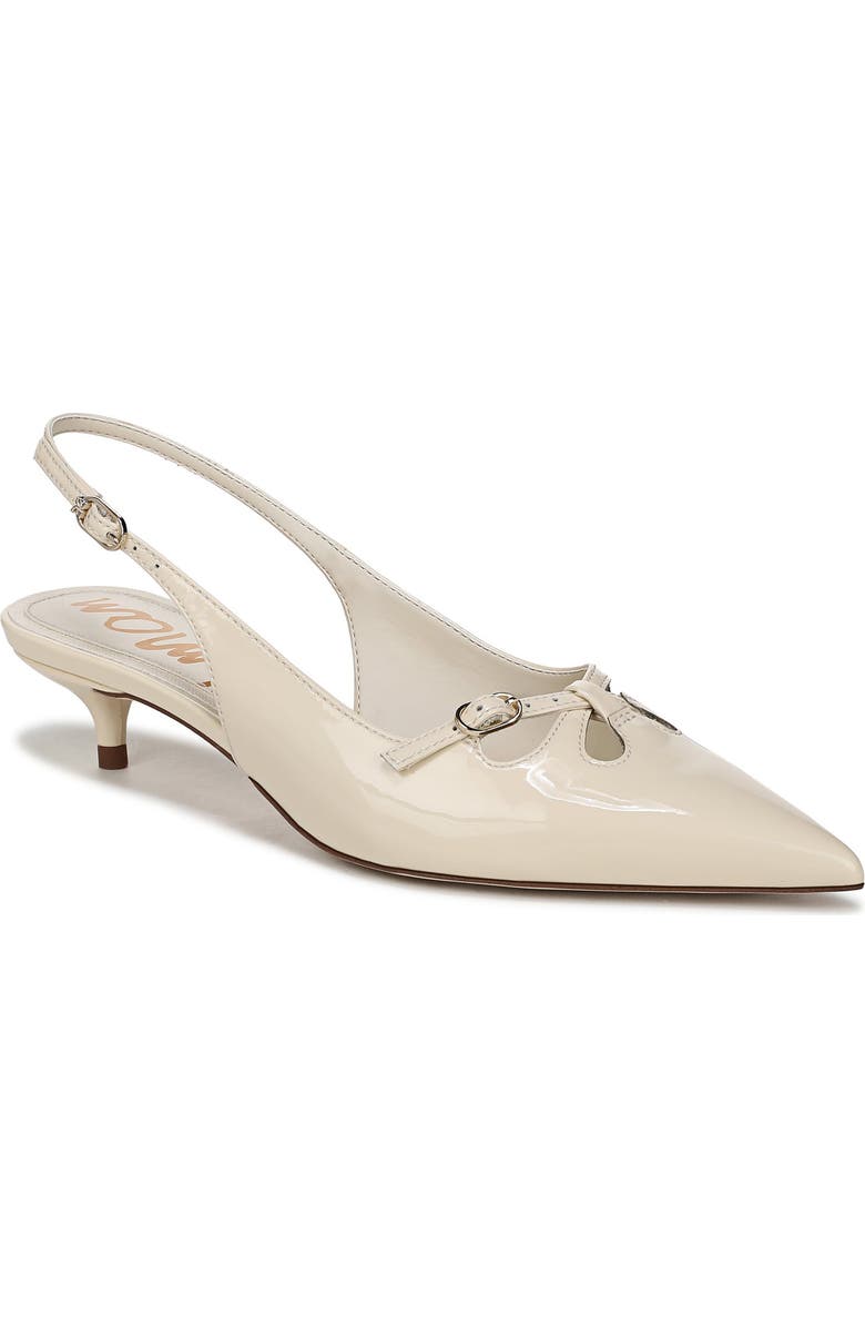 Sam Edelman Fauna Kitten Heel Slingback Pump, Main, color, Modern Ivory