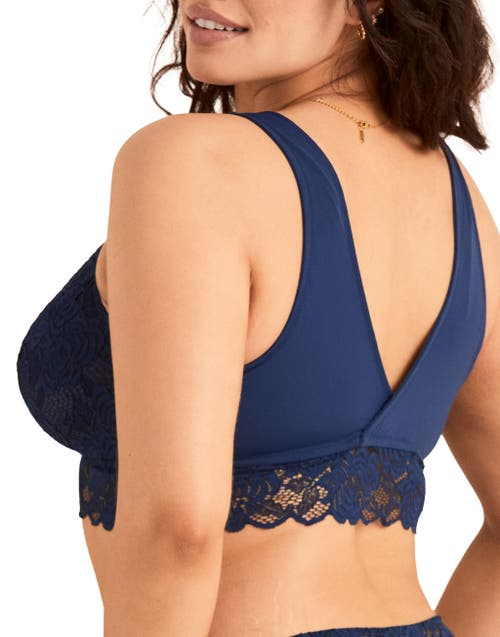 Adore Me Livi Unlined Bralette Bra In Blue