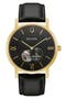 Automatic Leather Strap Watch, 42mm