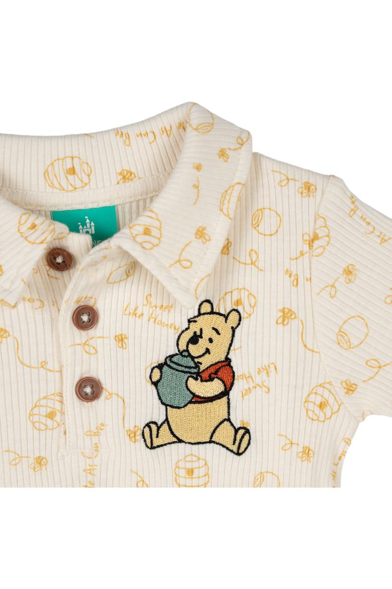 Winnie the Pooh 2-Piece Polo Bodysuit and Shorts Set, Alternate, color, Pooh Yellow