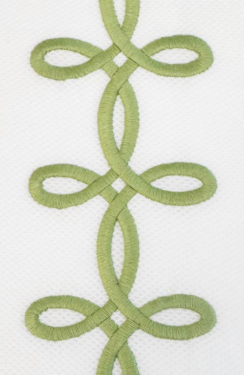 Matouk Gordian Knot Cotton Shower Curtain In Spring Green