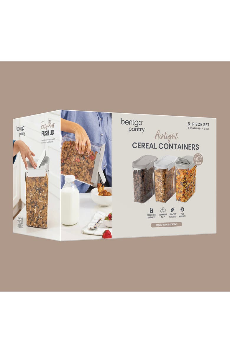 BENTGO 3-Piece Food Storage Container Set, Alternate, color, White Stone