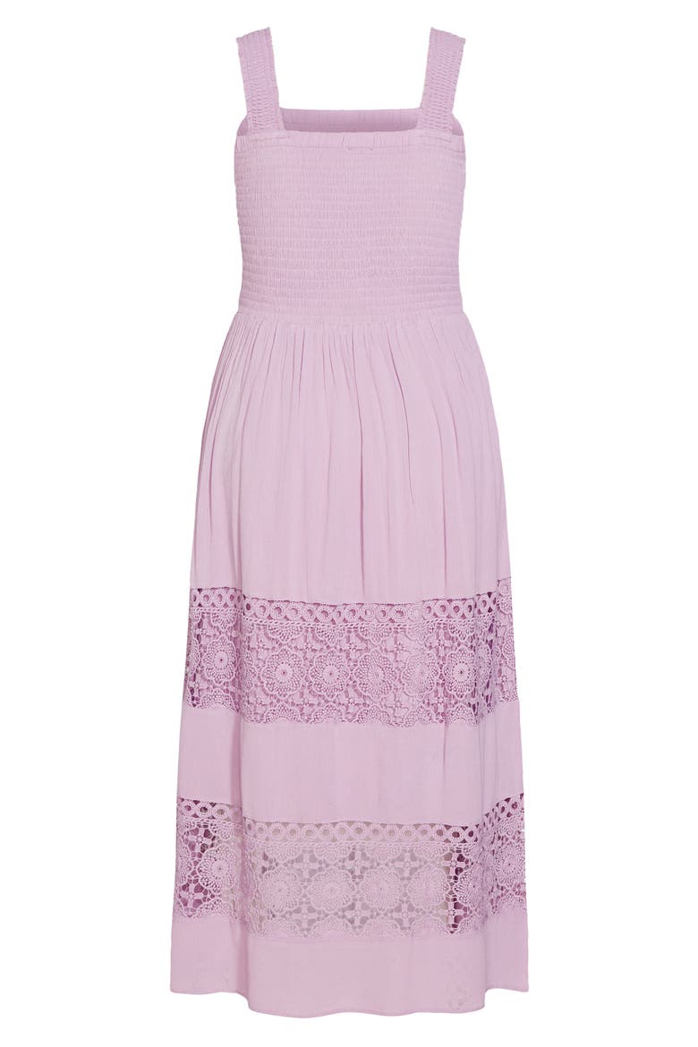 By the Beach Lace Inset Maxi Sundress, Alternate, color, LAVENDULA