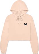 Dalix Butterfly Cropped Hoodie