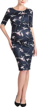 Kimi & Kai Beth Maternity/Nursing Midi Dress