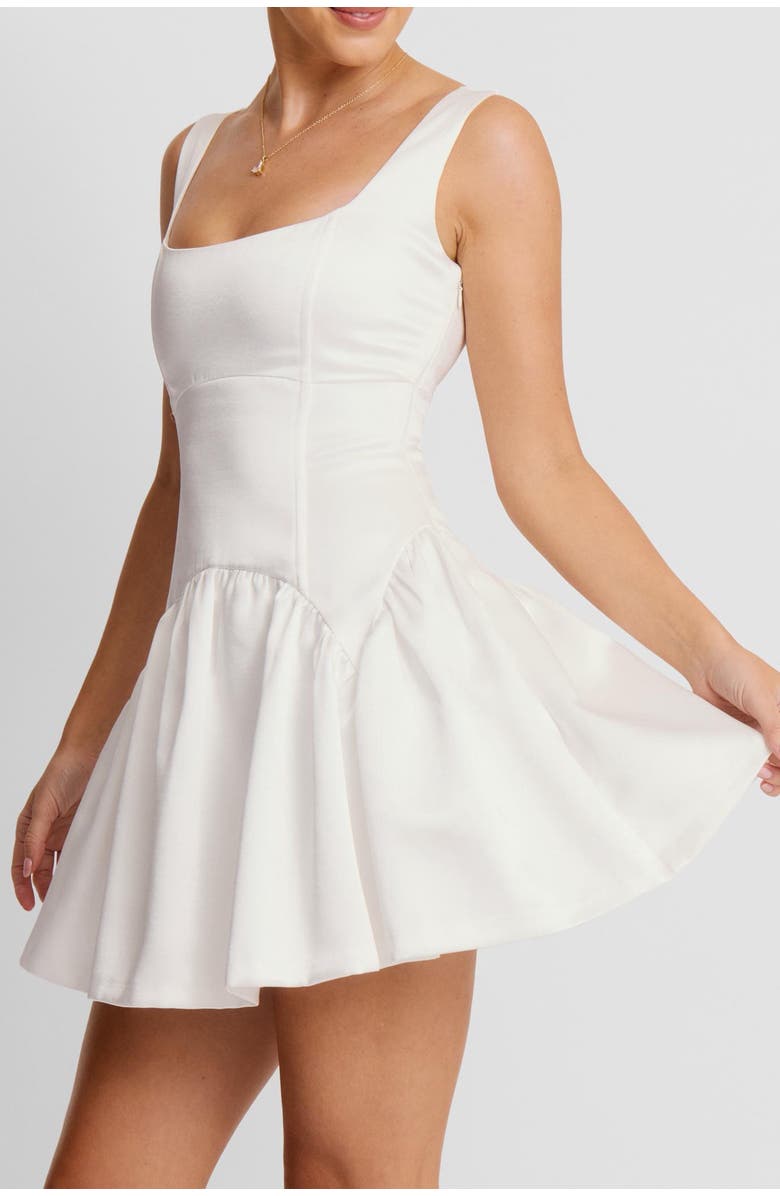 Six Stories Scoop Neck Sleeveless Skater Mini Dress, Alternate, color, White