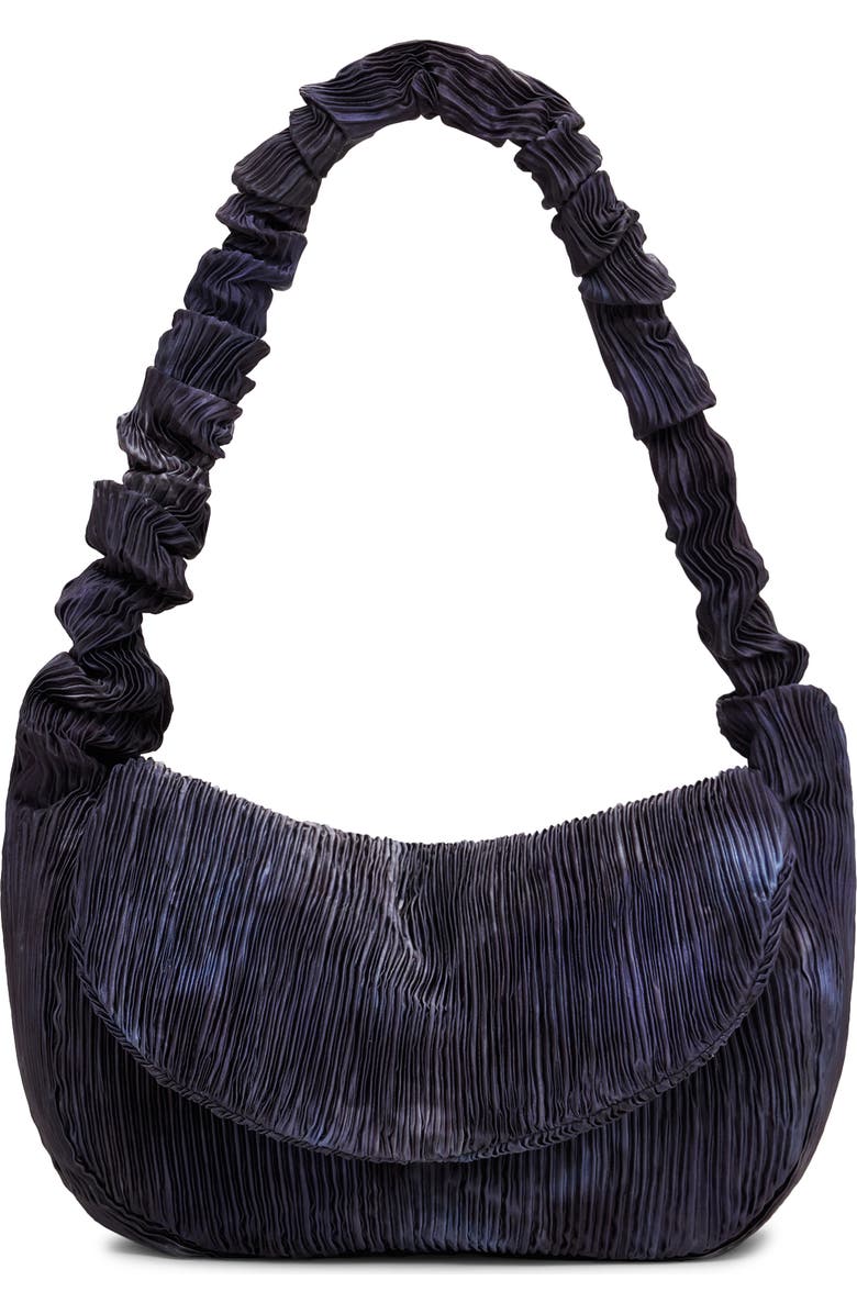 Desigual x Collina Strada Batik Pattern Plissé Shoulder Bag, Main, color, Dark Blue