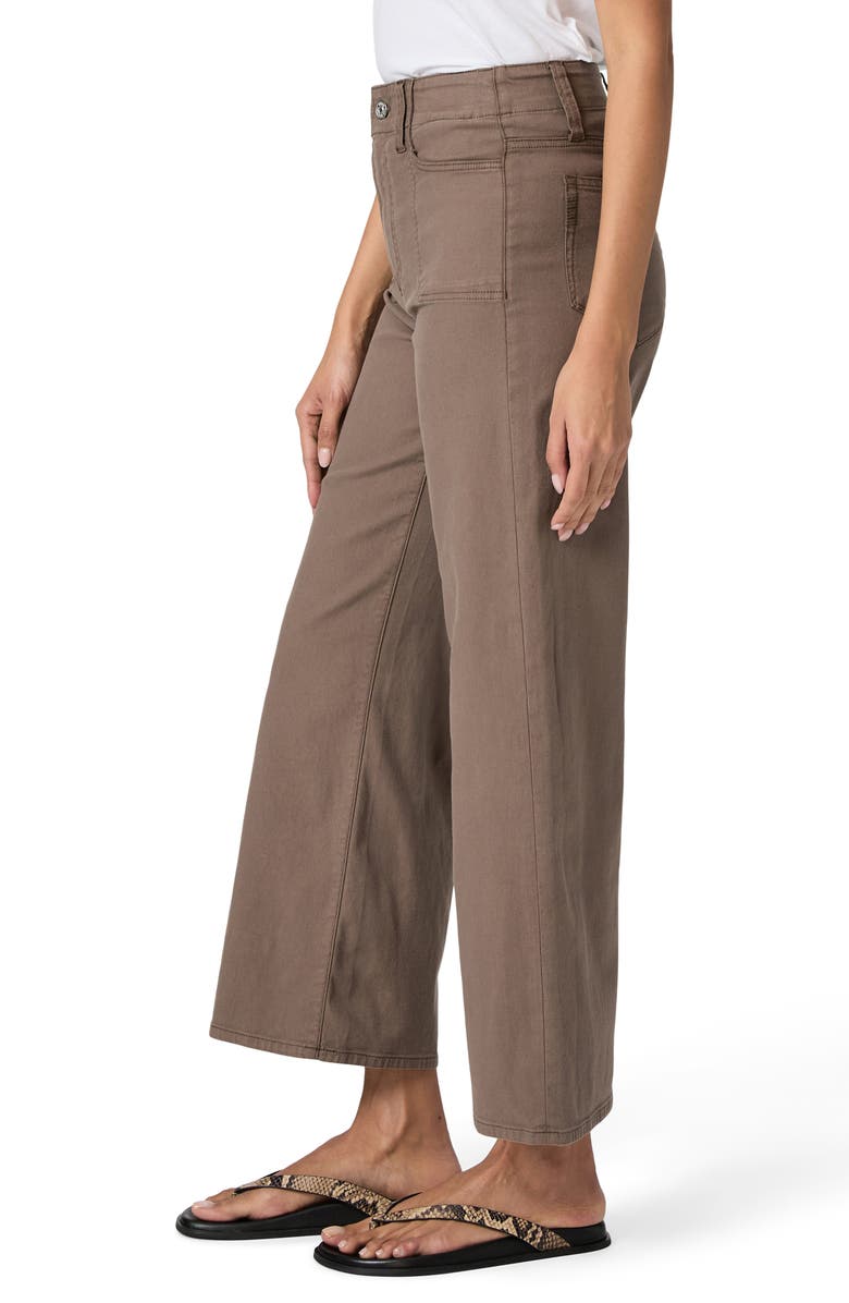 PAIGE Anessa High Waist Ankle Wide Leg Jeans, Alternate, color, Vintage Mushroom Taupe