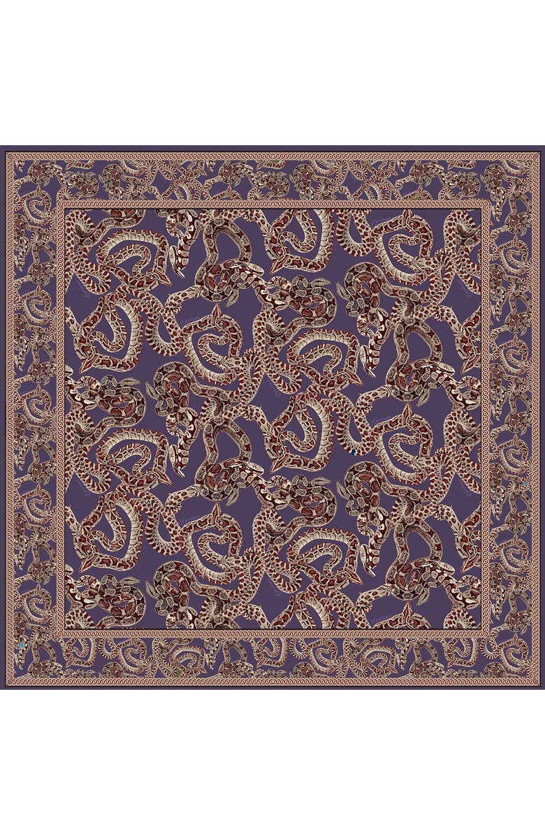 Monzlapur Silk Snake Scarf, Alternate, color, Purple X Vino